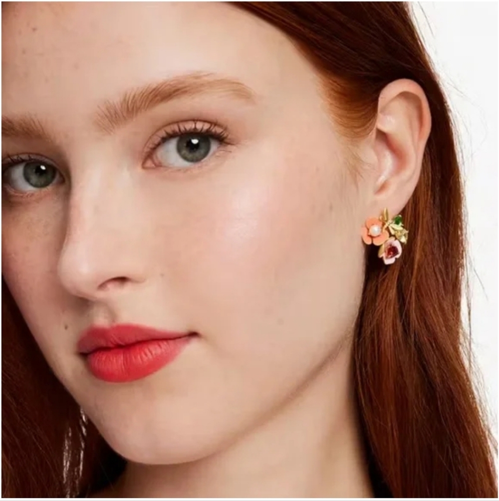 KATE SPADE Bloom In Color Cluster Stud Earrings - Picture 3 of 7